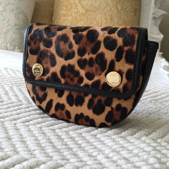 J. Crew Handbags - J Crew Leopard Calf Hair Leather Fanny Pack